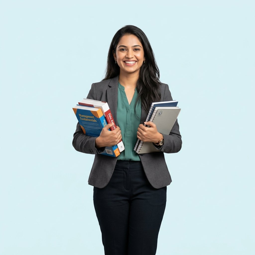 Confident Indian Student with Shree Mangalam Spoken English